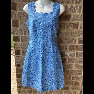 J. Crew Scallop hem neckline dress size 0